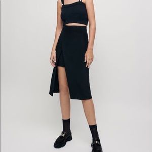 New Maje Calf-length split pencil skirt